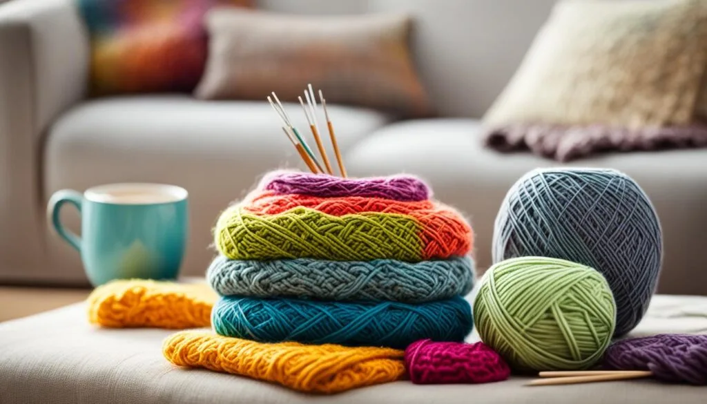 knitting and crocheting