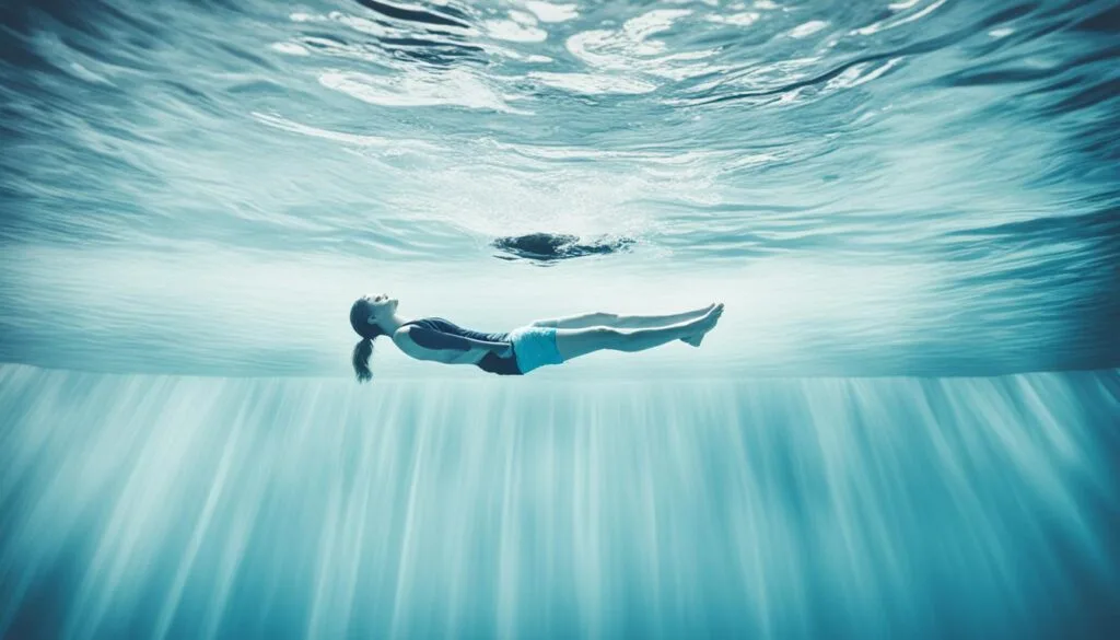 floating in water vs. floating in air