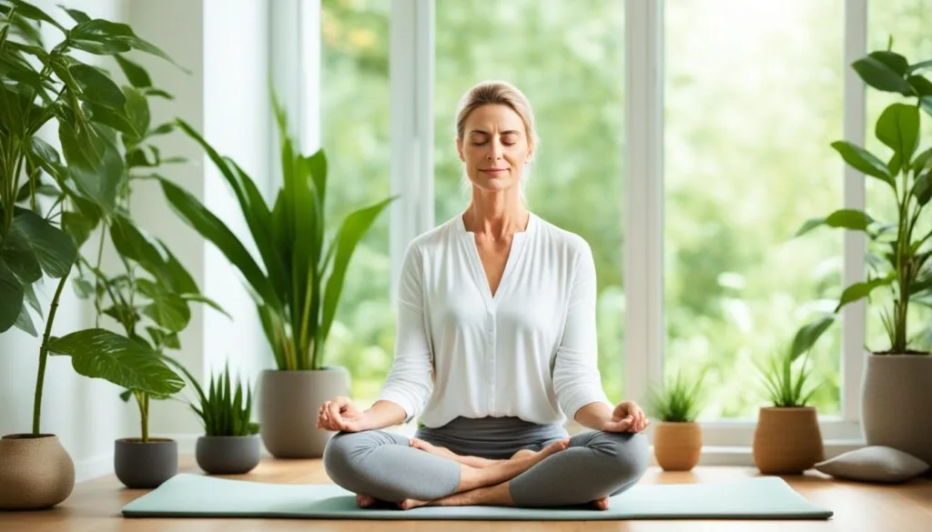 Preparing for a guided meditation session with a peaceful environment and setting intentions Preparing for a guided meditation session with a peaceful environment and setting intentions