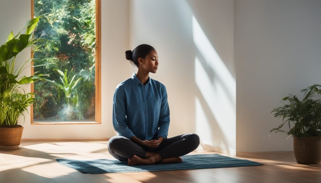 beginner meditation in a peaceful space