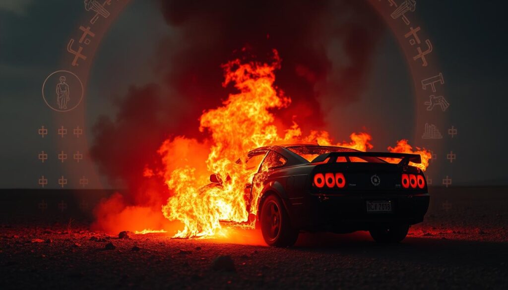 biblical insights on burning car symbolism