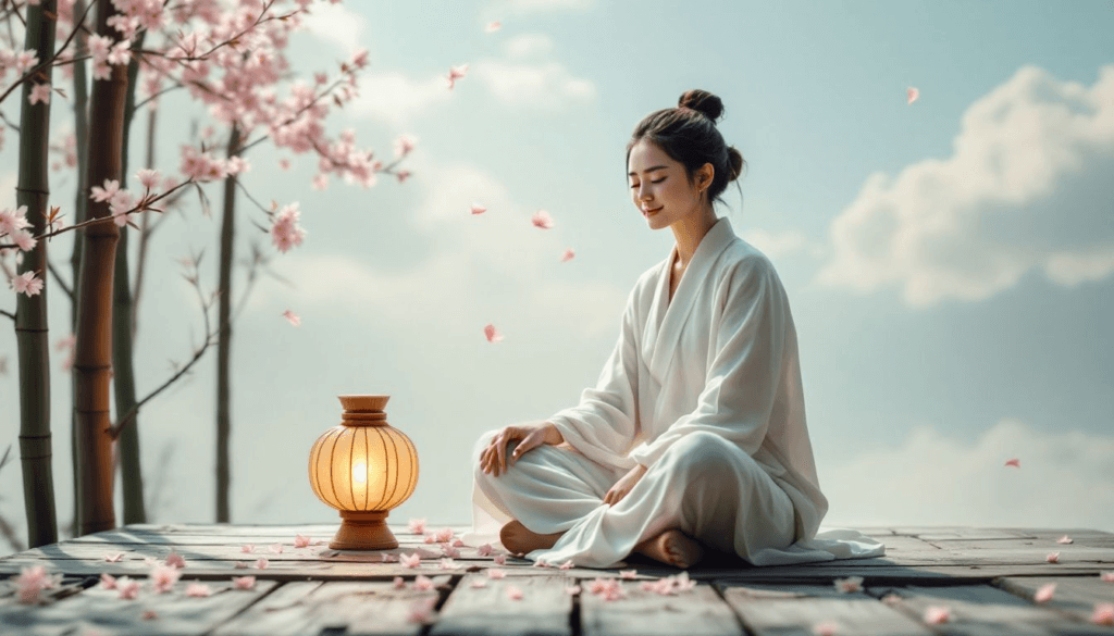 Master Mindfulness Sitting Meditation: Simple Steps to Inner Peace 4 A person practicing mindfulness sitting meditation in a peaceful environment.