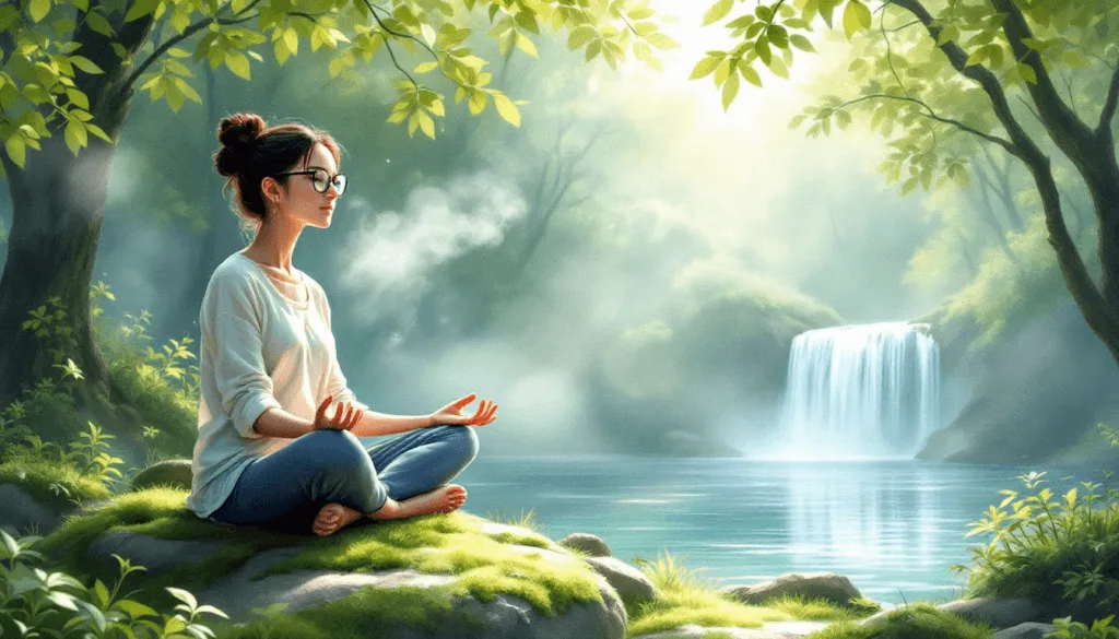 Master Mindfulness: The Ultimate Guided Meditation Guide 4 A step-by-step illustration of leading a guided meditation session, showcasing important techniques.