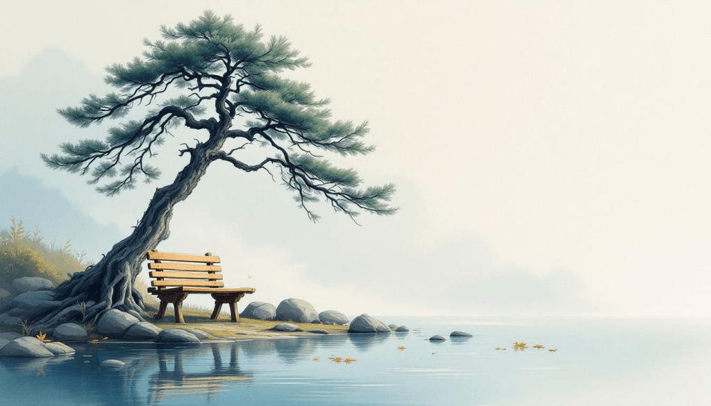 A serene scene illustrating mindfulness meditation for stress reduction.