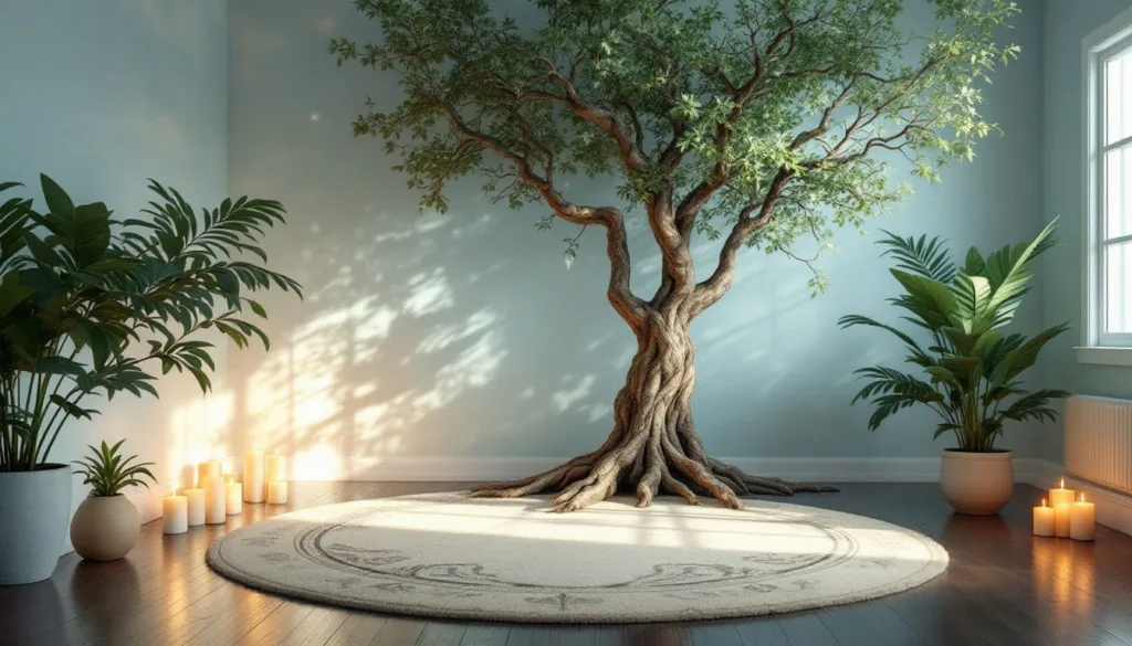 A well-organized meditation space for daily practice.