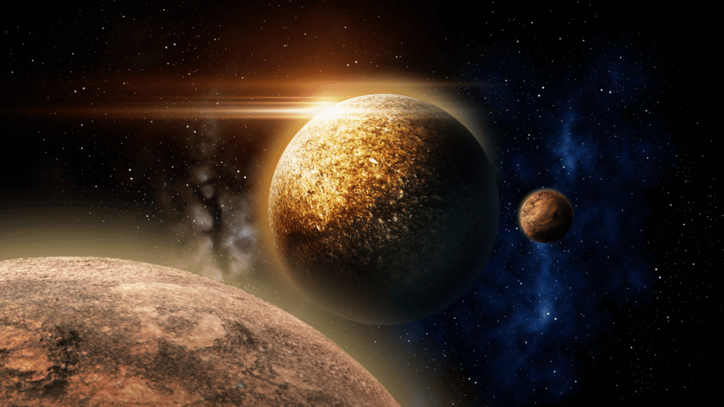 A serene celestial landscape, with the moon in various phases suspended against a star-speckled night sky. The crescent, half, and full moon forms a visually harmonious trio, each casting a soft, ethereal glow. Wispy clouds drift in the foreground, adding depth and a sense of atmospheric tranquility. The scene is illuminated by a warm, subtle lighting, creating a calming, introspective mood befitting the mystical nature of moon phases and their astrological significance. The composition is balanced and visually striking, inviting the viewer to ponder the cyclical rhythms of the lunar cycle and its influence on earthly matters. How Can I Learn Astrology Tracking the Moon and Its Phases